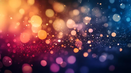 Vibrant bokeh lights in colorful abstract background art style.