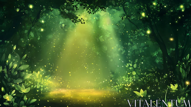 Enchanted Forest Glade Glows with Bioluminescent Magic