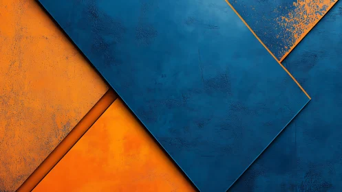 Layered blue and orange textured geometric abstract background.