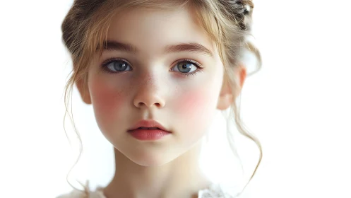 Portrait Study of Young Subject with Pale Complexion