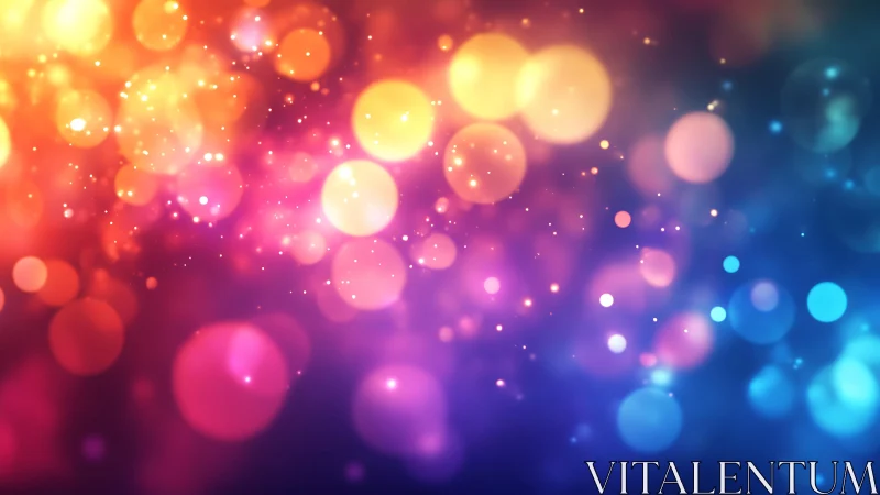 Vibrant abstract bokeh lights in a colorful digital background.