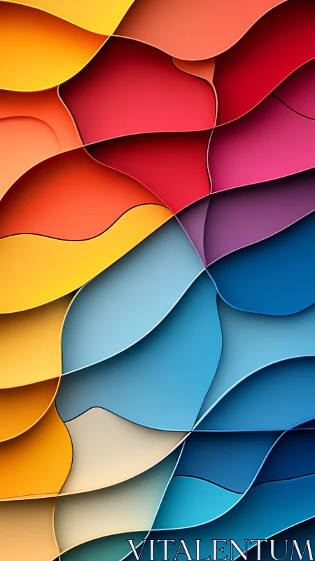 Layered colorful abstract waves in bold overlapping curves.