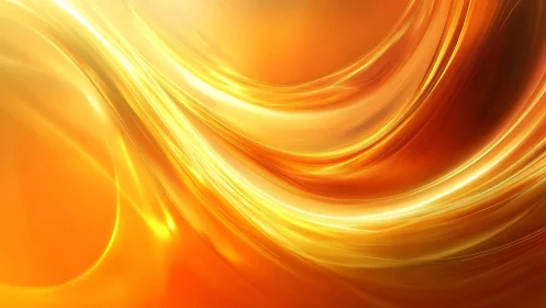 Golden light waves flow across a radiant abstract field.