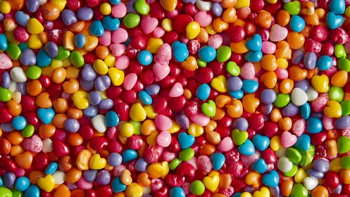 Vibrant Confectionery Array: Dense Spherical Composition.