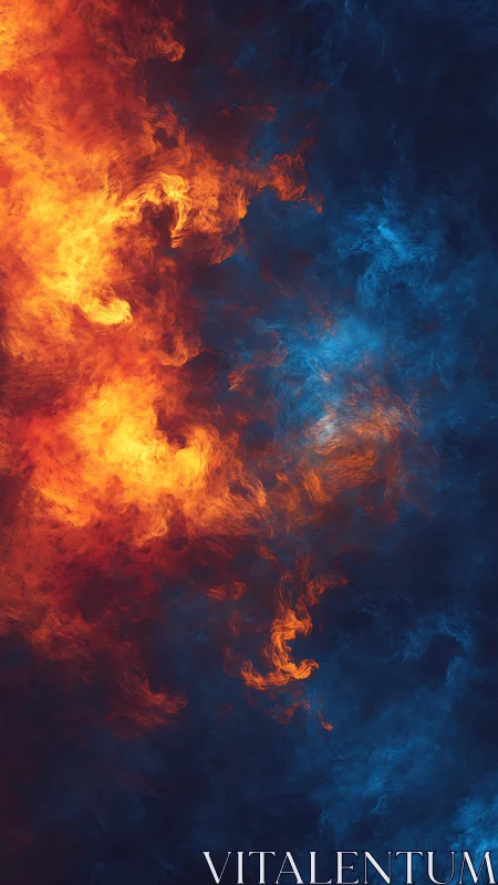 Fire and Ice Collision: Elemental Clash.