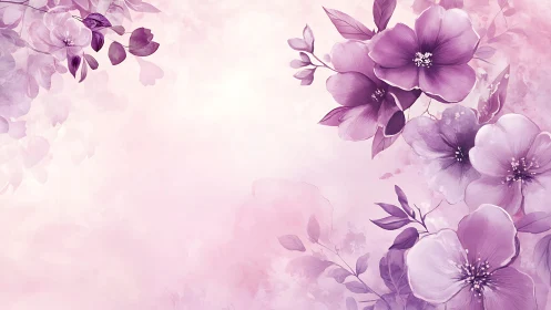 Soft Purple Petals Dance Through Luminous Haze