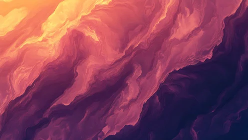 Swirling pink and purple abstract digital fluid clouds.