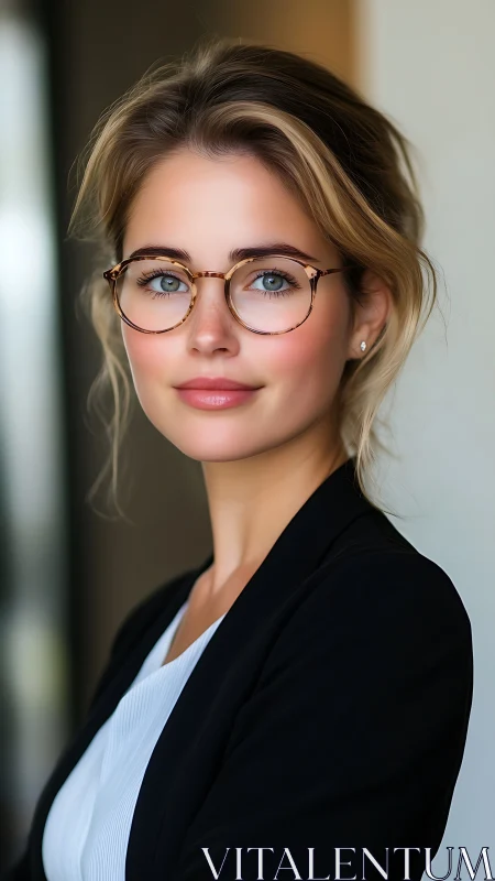 Softly confident portrait of a bright young professional woman.