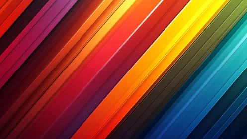 Radiant diagonal color bands stream across the frame.