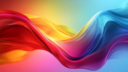 Curved translucent color bands cross a horizontal gradient field