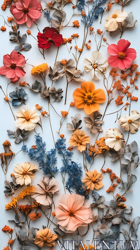 Dried Blooms in Warm Autumn Harmony.