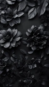 Monochrome Floral Arrangement in Dramatic Black and White.