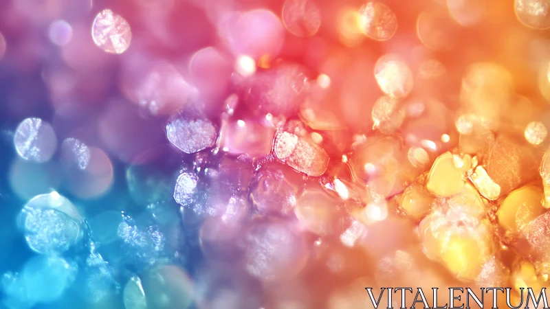 Iridescent bokeh crystals form radiant rainbow light field