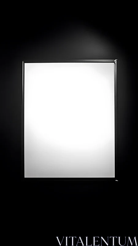 Backlit minimalist lightbox isolates in high-contrast darkness