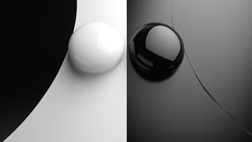 Twin glossy orbs quietly bend the rules of black and white