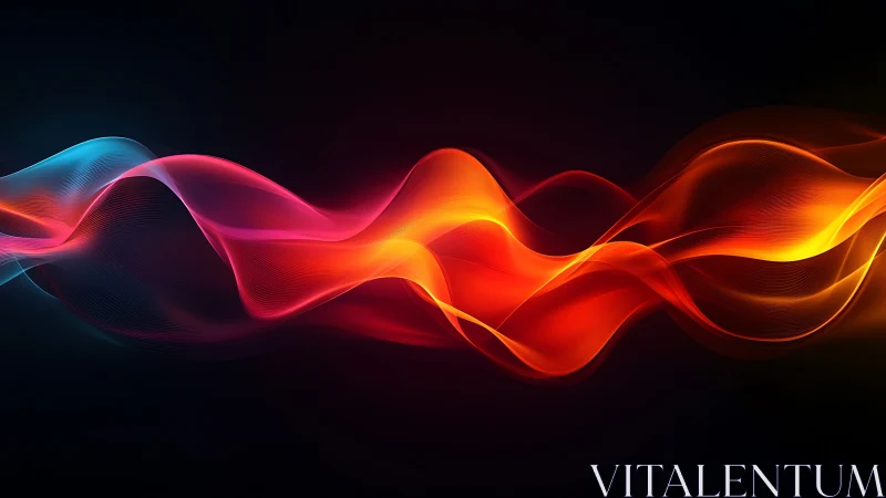 Luminous color waves drifting across a deep night canvas.