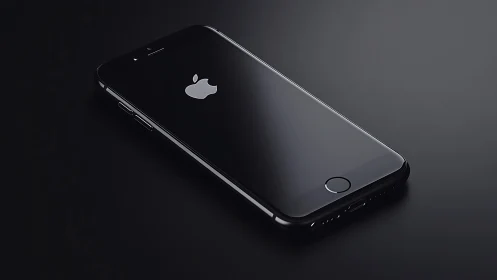 Black iPhone Studio Photography. Sleek Tech Design.
