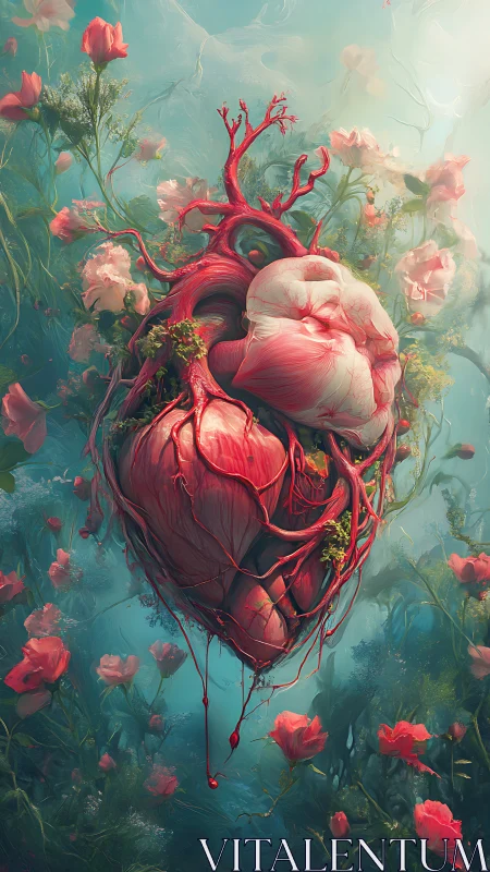 A Luminous Heart Blooms Among Garden Dreams.