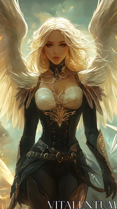 Wings of the Stormborn Seraph in gilded battle regalia.