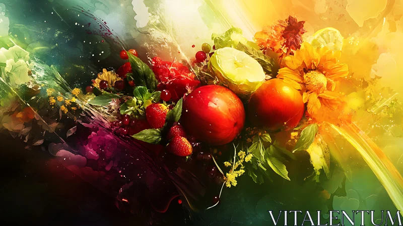 Radiant fruit and floral explosion glows in vivid color.