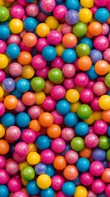 Vibrant Polished Spheres: Multicolor Candy Ball Composition.