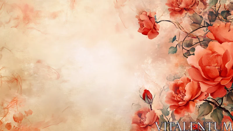 Floral Gradient Study: Watercolor Peonies in Tonal Progression.