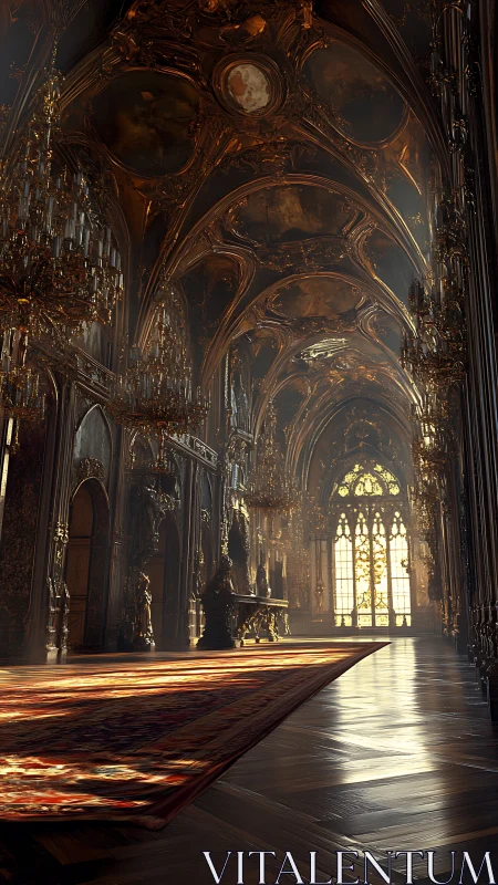 Baroque palace hall glows with gilded vaulted ceilings.