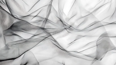 Soft veils of drifting lines create a calm abstract dance