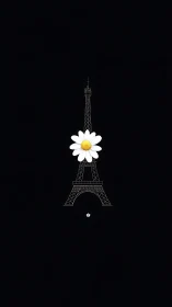 Minimalist Eiffel lattice with central daisy occlusion motif.