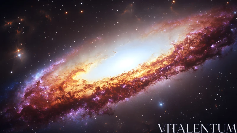 Spiral galaxy glows with dense starfields and radiant core