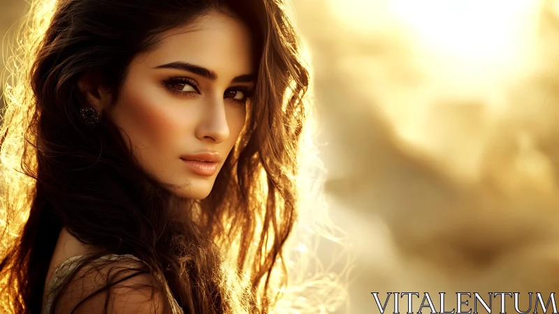 Backlit cinematic portrait renders warm golden rim light