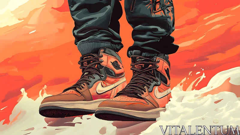 High-top sneaker dynamics over abstract kinetic clouds.