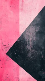 Bold pink and charcoal shapes create a playful modern contrast
