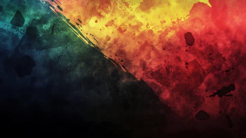 Diagonal storm of color colliding in moody cosmic dusk.