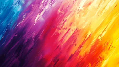 Diagonal spectrum strokes in vivid abstract painting.