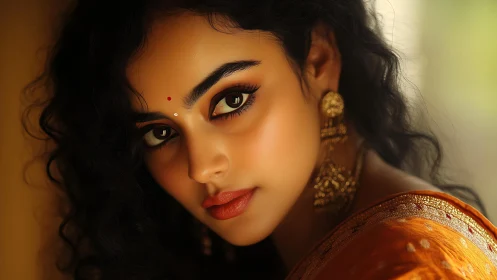 Soft golden portrait celebrates quiet strength and gentle grace