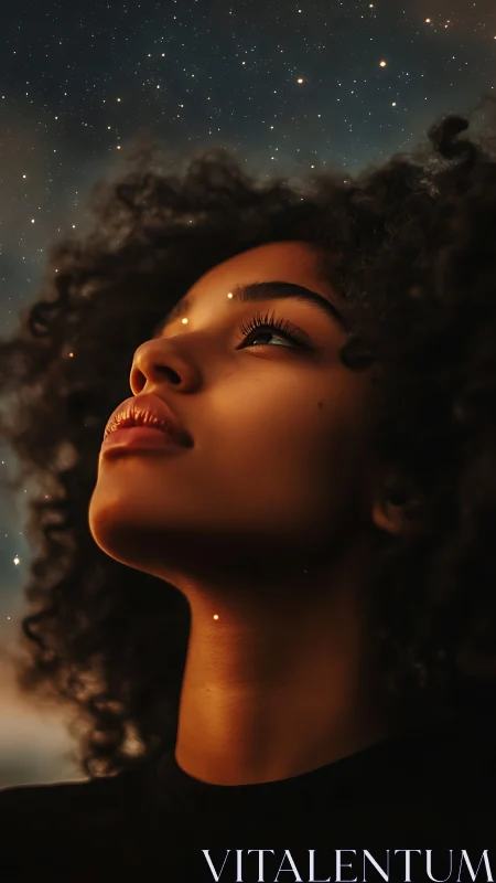 Soft starlit gaze toward a sky full of quiet possibilities.