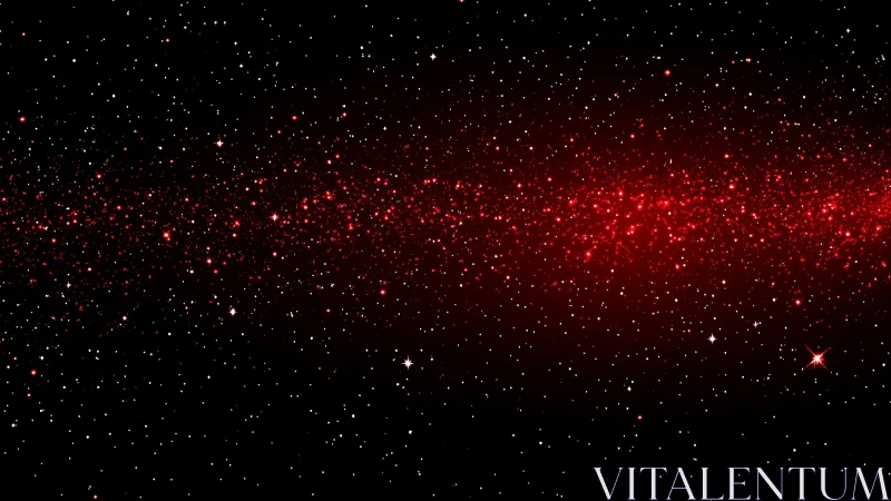 Crimson star river cuts a bright diagonal through silent space