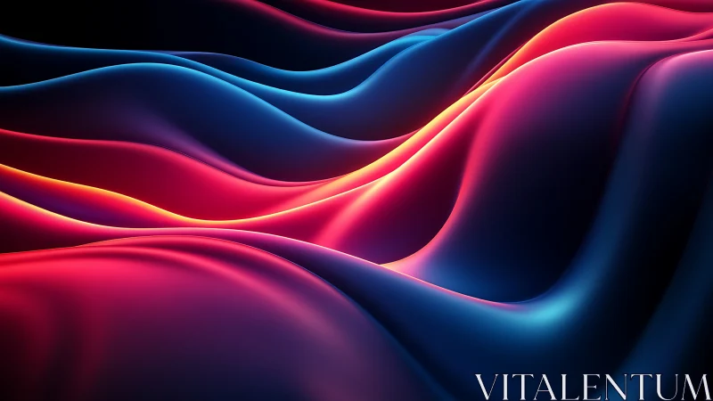 Neon satin waves flowing in vibrant abstract gradients.