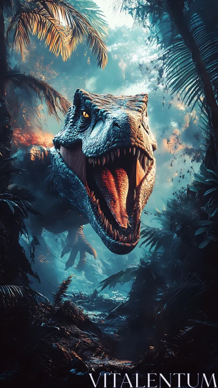 Predatory dawn erupts as jungle titan roars through mist