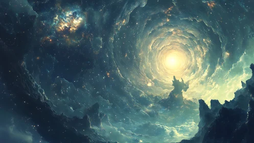 Spiral stellar vortex illuminates crystalline cosmic landscape