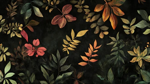 Autumn leaves drift like painted whispers on velvet night.