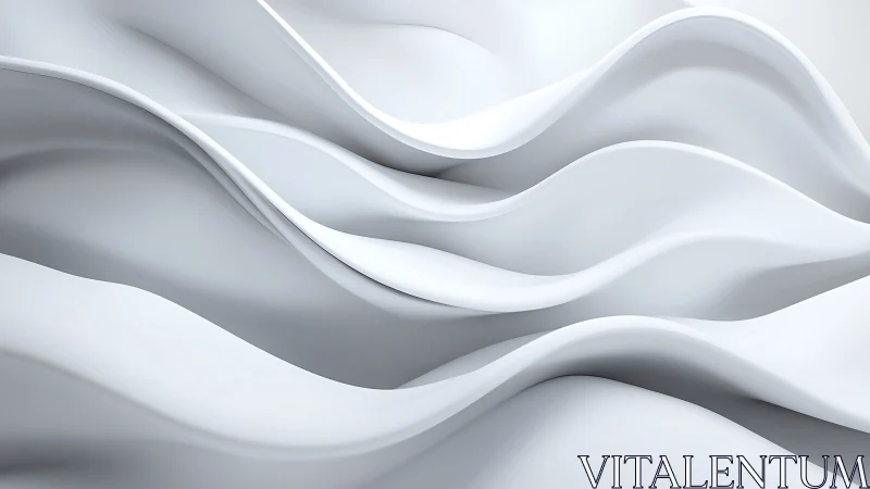 Layered white wave surfaces in abstract minimal composition.