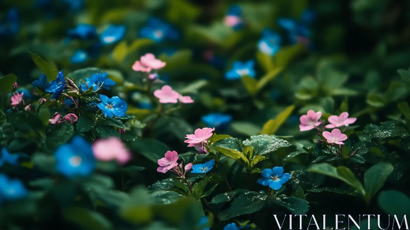 Dual-Tone Floral Cluster with Hydrophobic Surface Analysis.