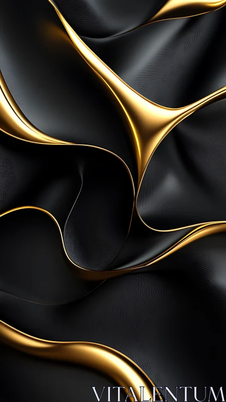 Velvet black waves cradling rivers of molten gold light.