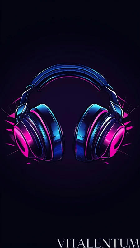 Neon headphones glow softly and invite a bold sound journey
