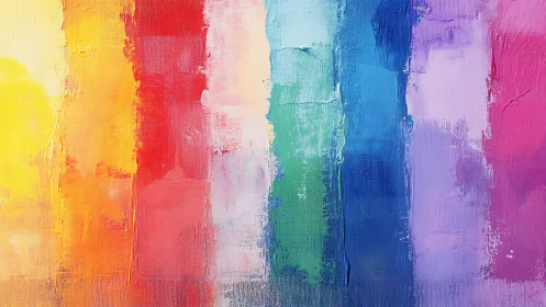 Chromatic brush columns marching across a bold canvas.