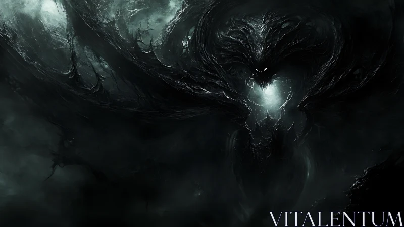 Shadow creature materializes from swirling dark energy