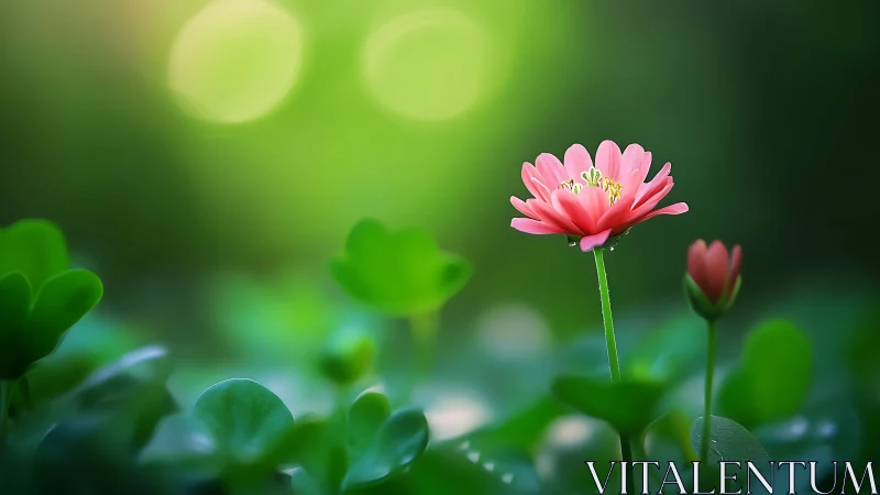 Macro optical study of pink blossom in shallow depth field.