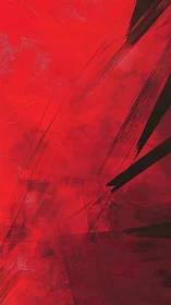 Red abstract background with sharp diagonal black lines.